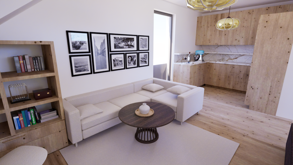 A5-boravak i kuhinja